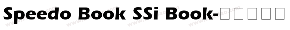 Speedo Book SSi Book字体转换